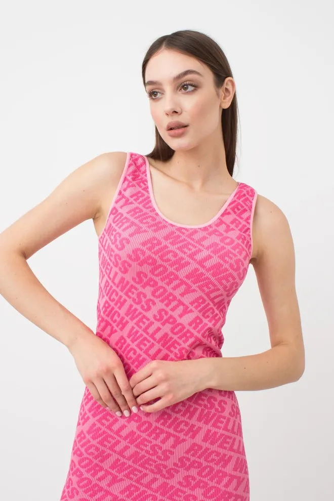 Бесшовное платье в рубчик DRESS RIB WELLNESS Giulia (bubblegum), розовый
