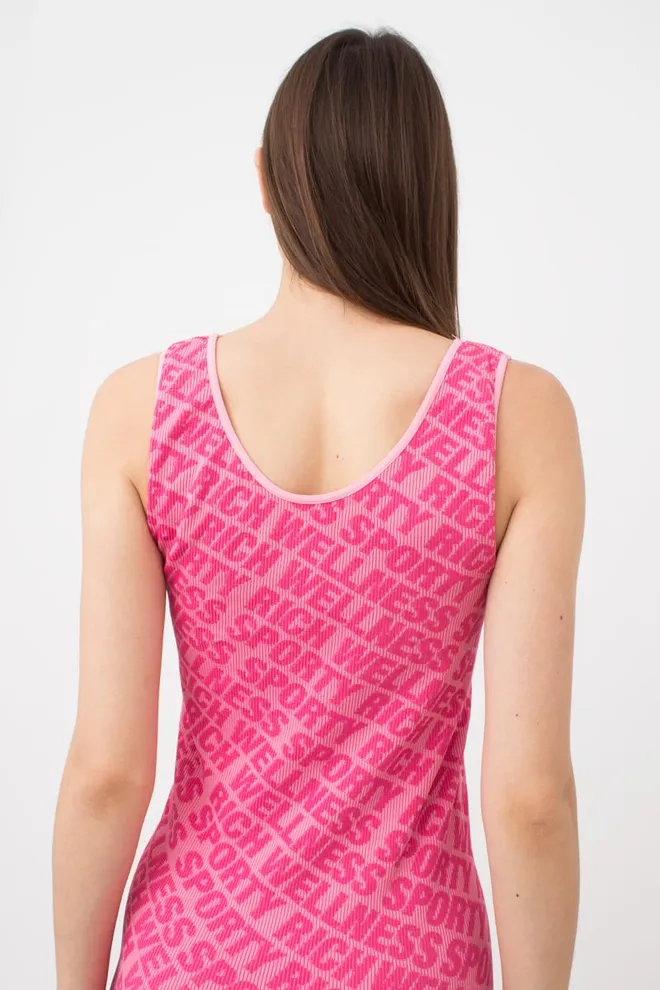 Бесшовное платье в рубчик DRESS RIB WELLNESS Giulia (bubblegum), розовый