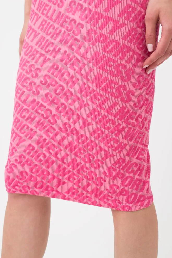 Бесшовное платье в рубчик DRESS RIB WELLNESS Giulia (bubblegum), розовый
