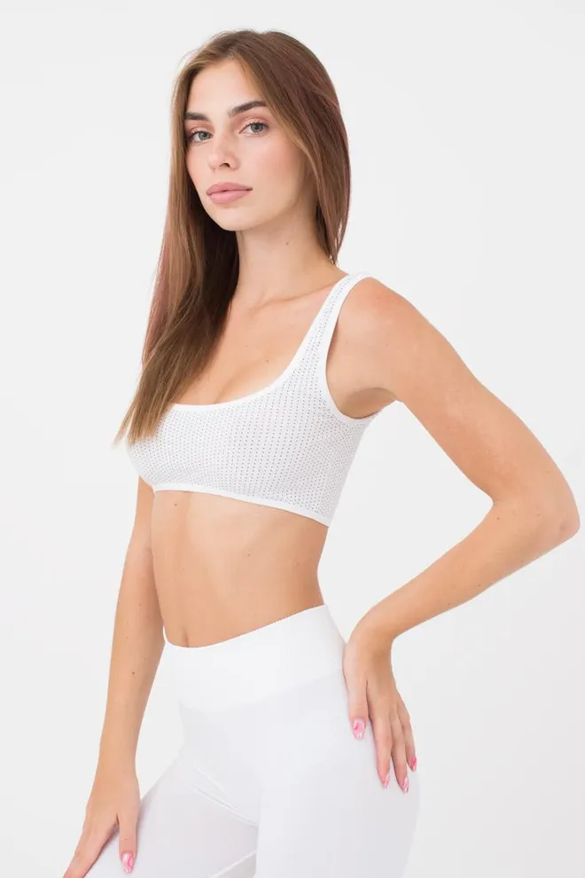 Хлопковый топ на широких бретелях Dreams 4102/60 Giulia (white dots)