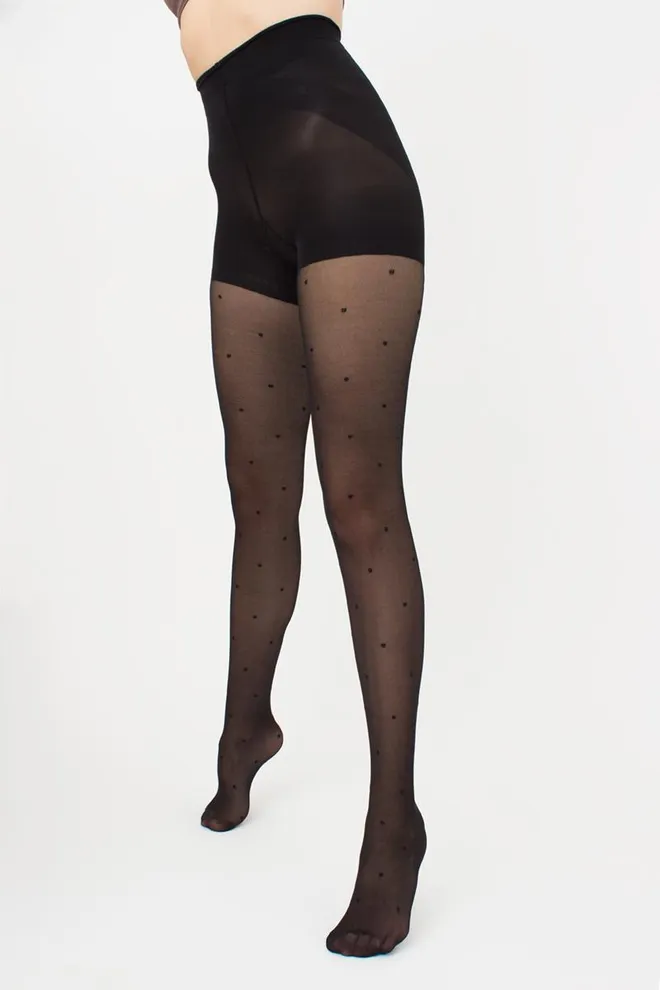 Колготки утягивающие в горох Effect up Amalia 40 den Giulia (nero)