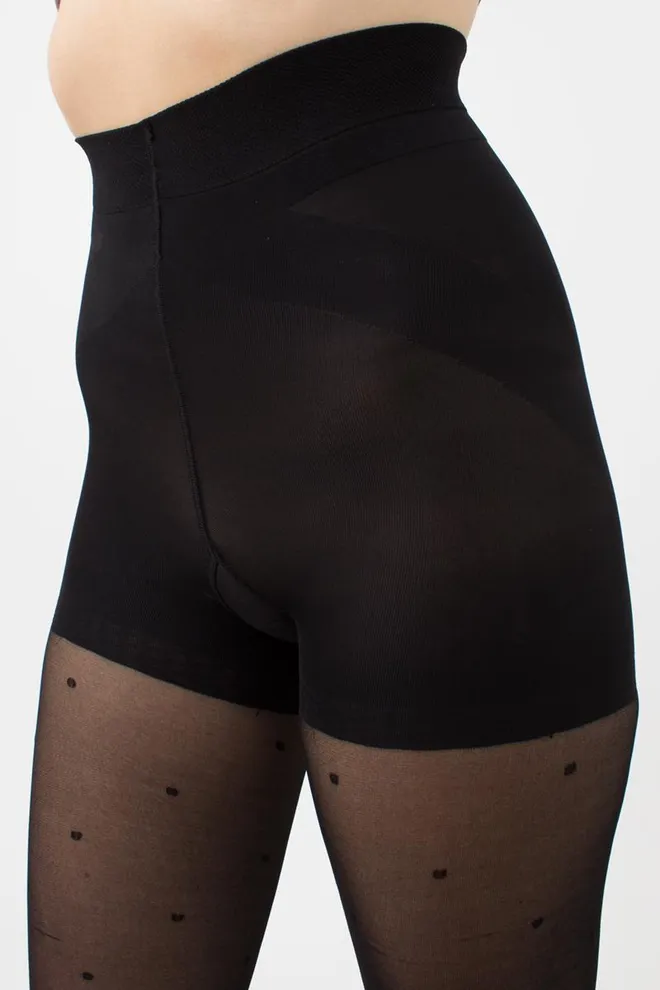 Колготки утягивающие в горох Effect up Amalia 40 den Giulia (nero)