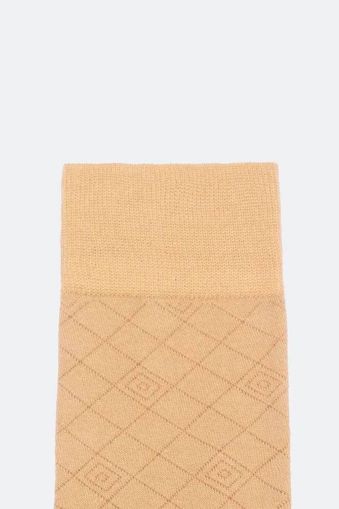 Шкарпетки чоловічі високі з малюнком Elegant 203 Giulia (beige)