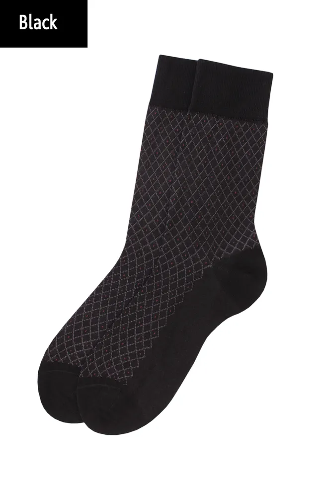 Носки мужские высокие с рисунком Elegant 204 Giulia (black)