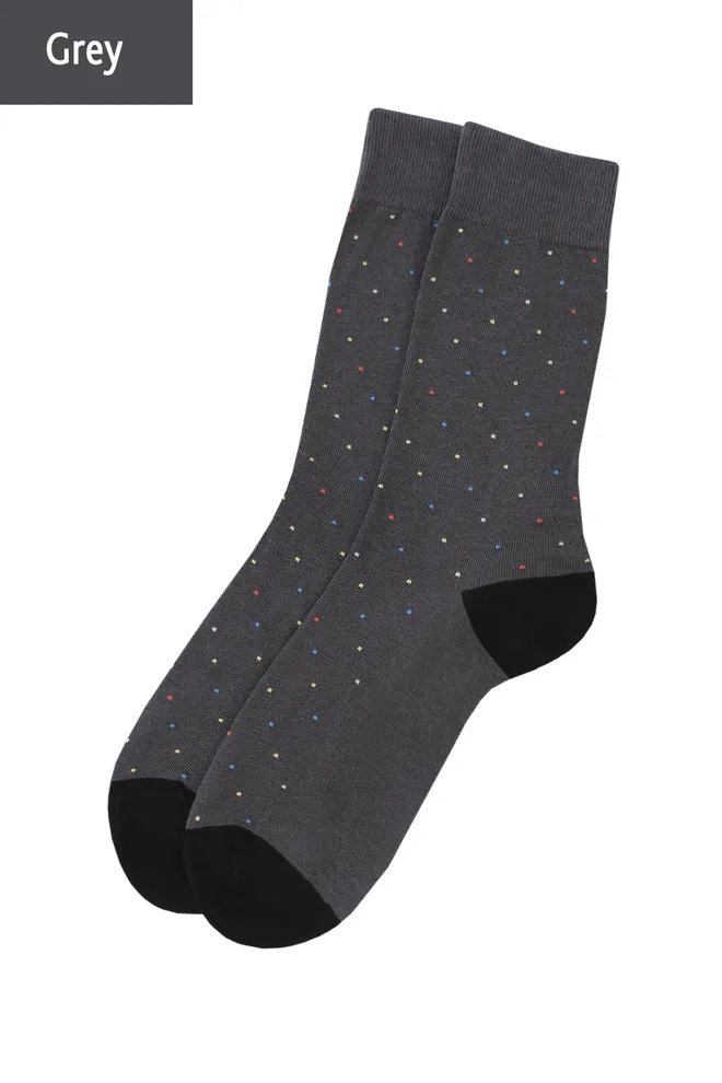 Шкарпетки чоловічі високі з малюнком Elegant 402 Giulia (grey)