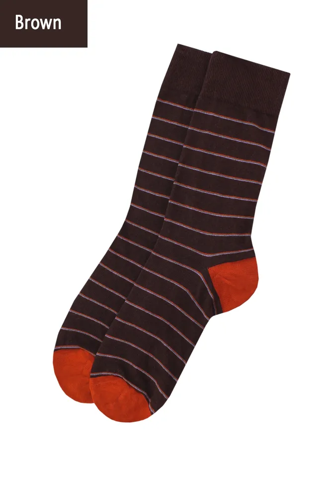 Носки мужские высокие с рисунком Elegant 403 Giulia (brown)