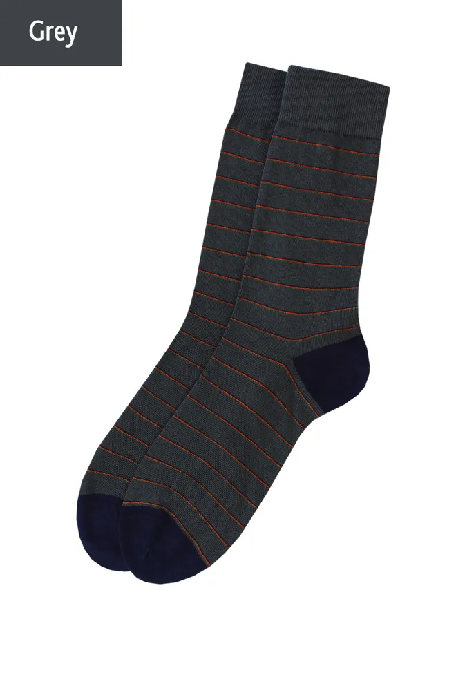 Шкарпетки чоловічі високі з малюнком Elegant 403 Giulia (grey)