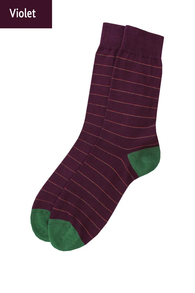 Шкарпетки чоловічі високі з малюнком Elegant 403 Giulia (violet)