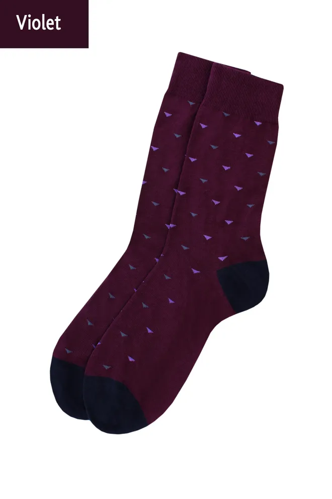 Шкарпетки чоловічі високі з малюнком Elegant 404 Giulia (violet)