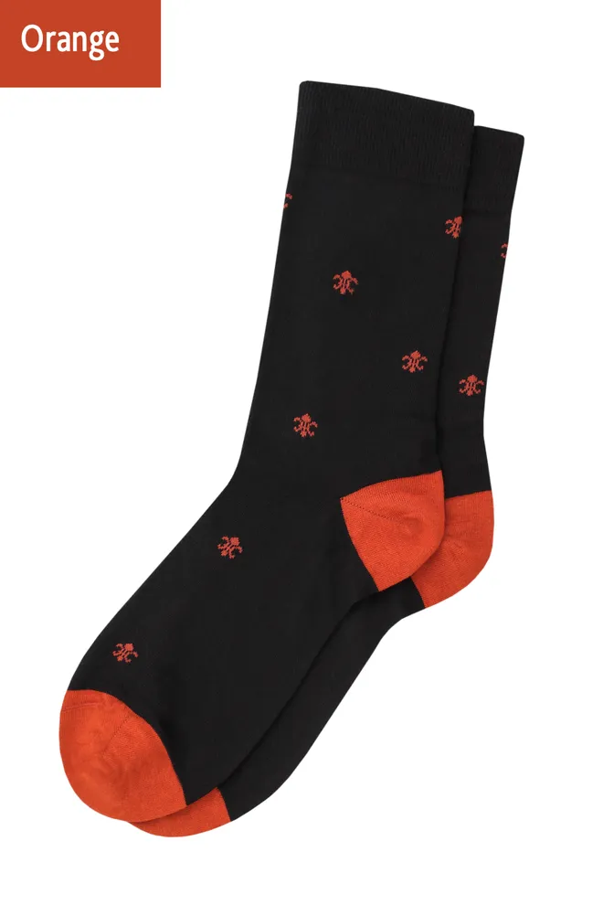 Шкарпетки чоловічі високі з малюнком Elegant 407 Giulia (orange)