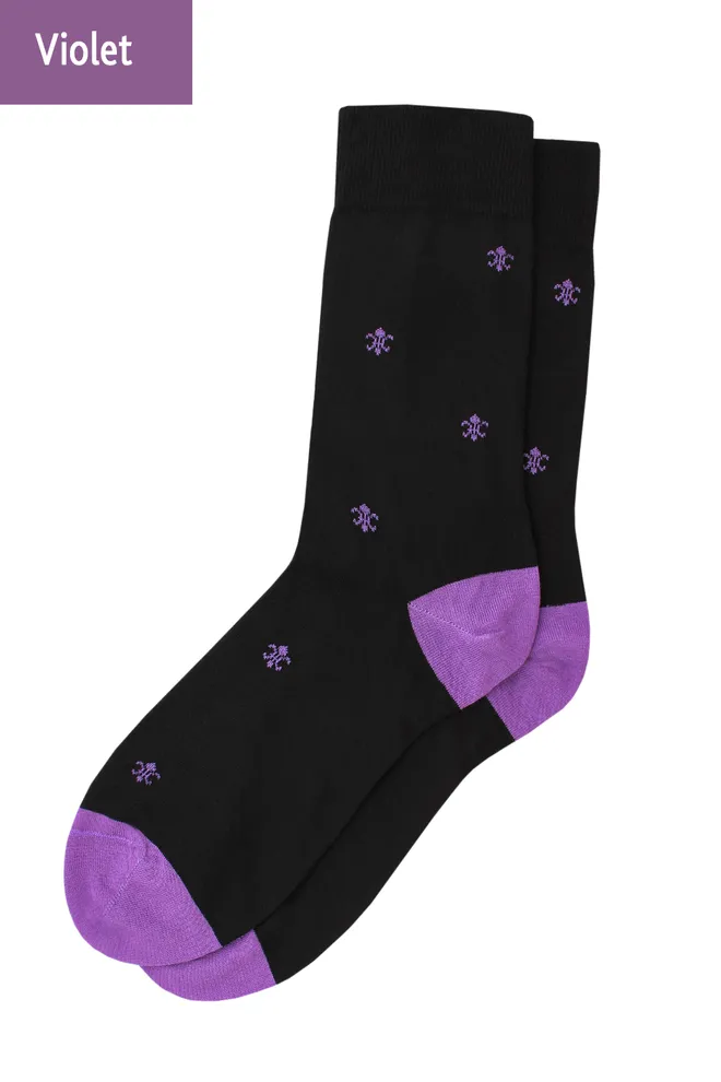 Шкарпетки чоловічі високі з малюнком Elegant 407 Giulia (violet)