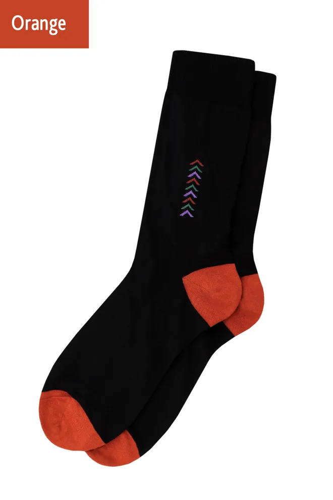 Шкарпетки чоловічі високі з малюнком Elegant 408 Giulia (orange)