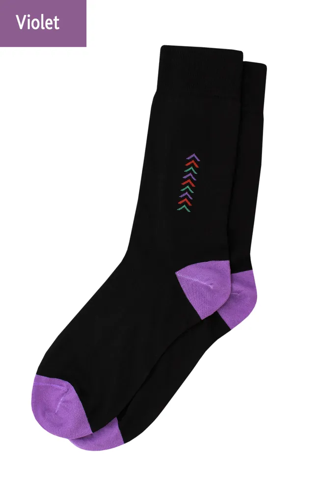 Шкарпетки чоловічі високі з малюнком Elegant 408 Giulia (violet)