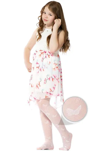 Детские колготки с бабочками Eliza 20 den model 5 Giulia (bianco)