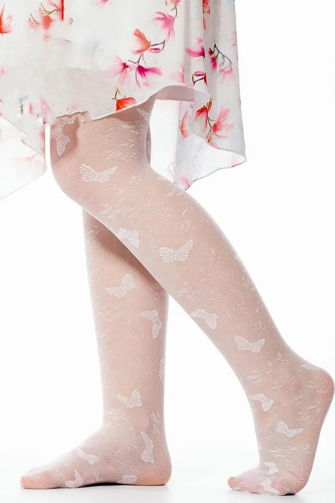 Детские колготки с бабочками Eliza 20 den model 5 Giulia (bianco)