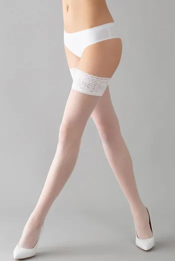 Чулки на силиконовой резинке Emotion 20 den Giulia (bianco) Чулки на силиконовой резинке Emotion 20 den Giulia (bianco)