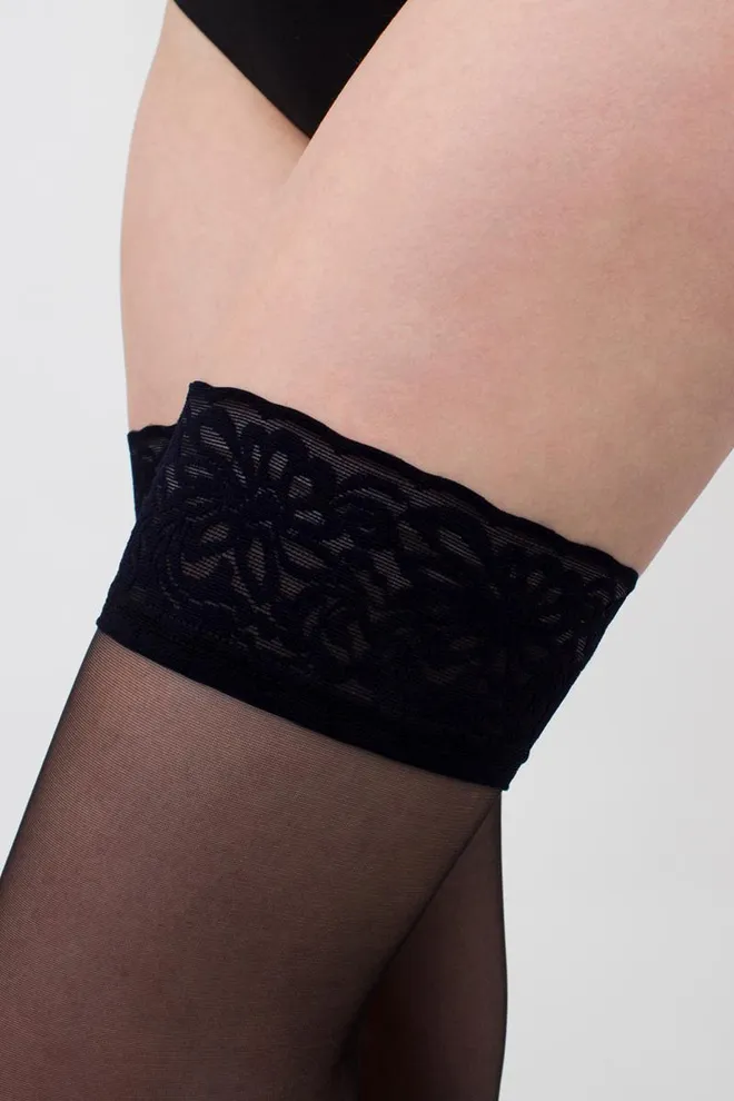 Чулки на силиконовой резинке Emotion 20 den Giulia (nero)