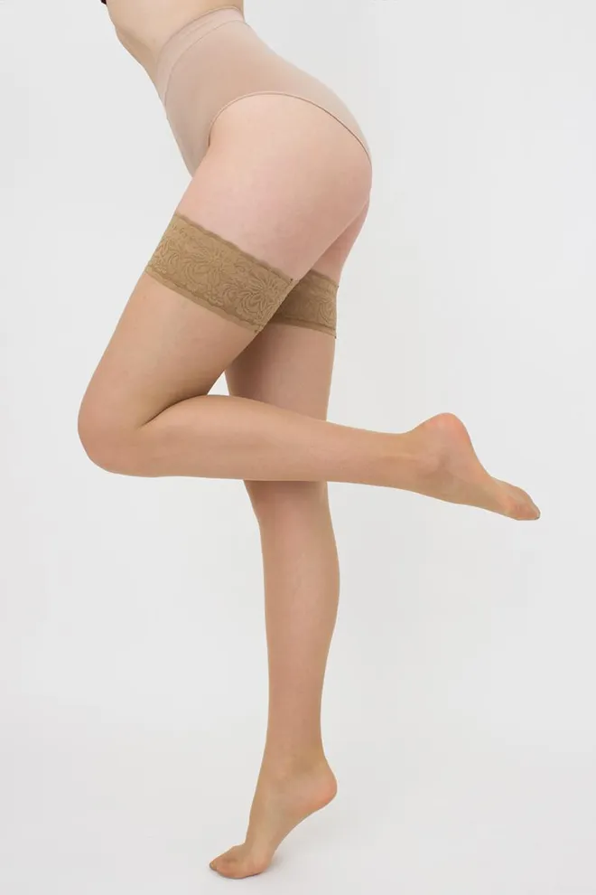 Чулки на силиконовой резинке Emotion 20 den Giulia (daino)