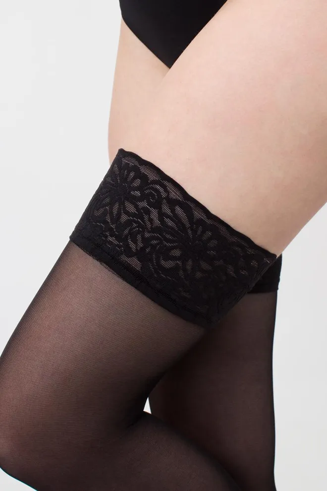 Чулки на силиконовой резинке Emotion 40 den Giulia (nero)