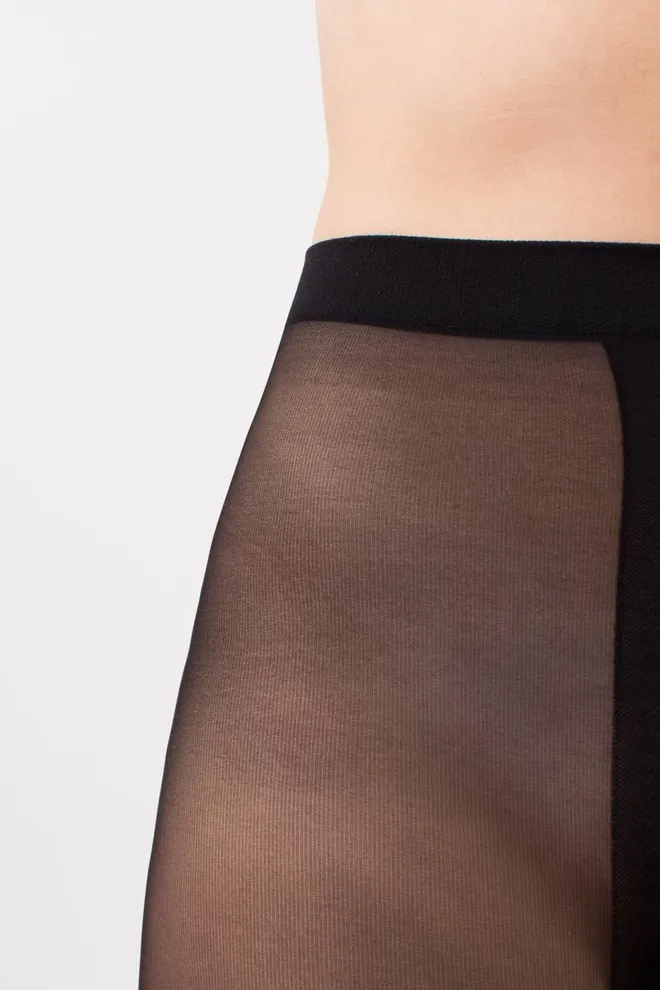 Колготки с имитацией чулок Enjoy melange 60 den model 2 Giulia (dark grey melange), серый