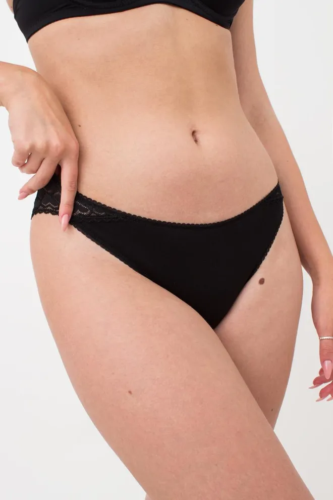 Жіночі мереживні труси бразіліана Elegant 2204/61 Giulia (black)