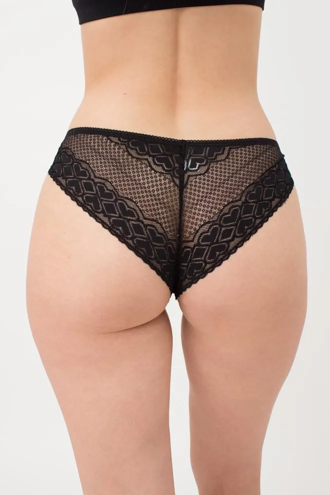 Женские кружевные трусики бразилиана Elegant 2204/61 Giulia (pink/black)