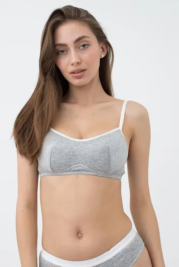 Бюстгальтер топ с двойными чашками Elegia 1224/60 Giulia (grey melange) Бюстгальтер топ с двойными чашками Elegia 1224/60 Giulia (grey melange)