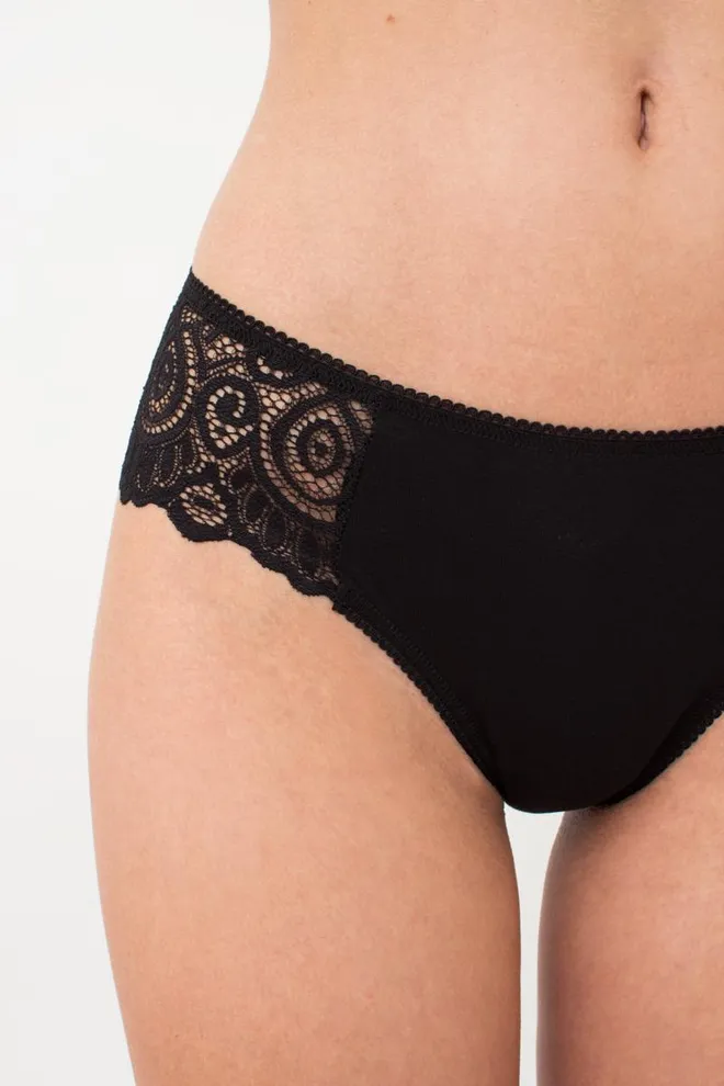 Жіночі трусики мереживні бразиліана Emilia 2220/61 Giulia (black)