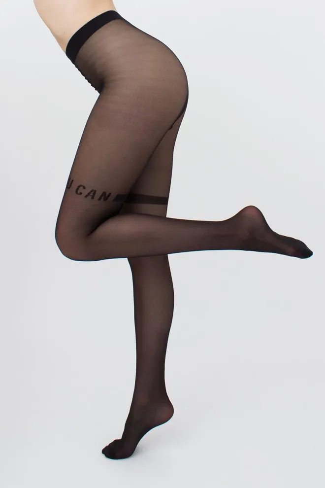 Колготки с надписью Fashionista 40 den model 2 Giulia (nero)