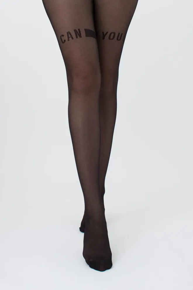 Колготки с надписью Fashionista 40 den model 2 Giulia (nero)