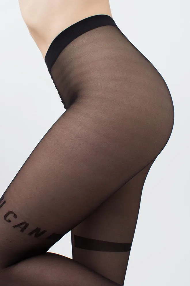 Колготки с надписью Fashionista 40 den model 2 Giulia (nero)