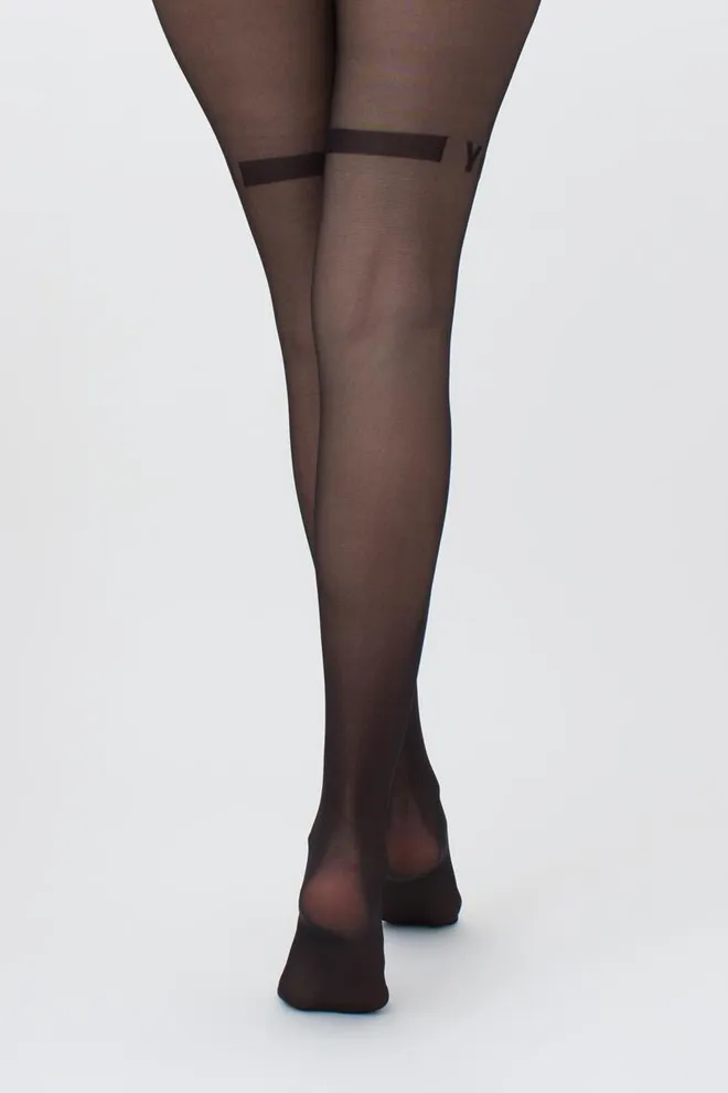 Колготки с надписью Fashionista 40 den model 2 Giulia (nero)