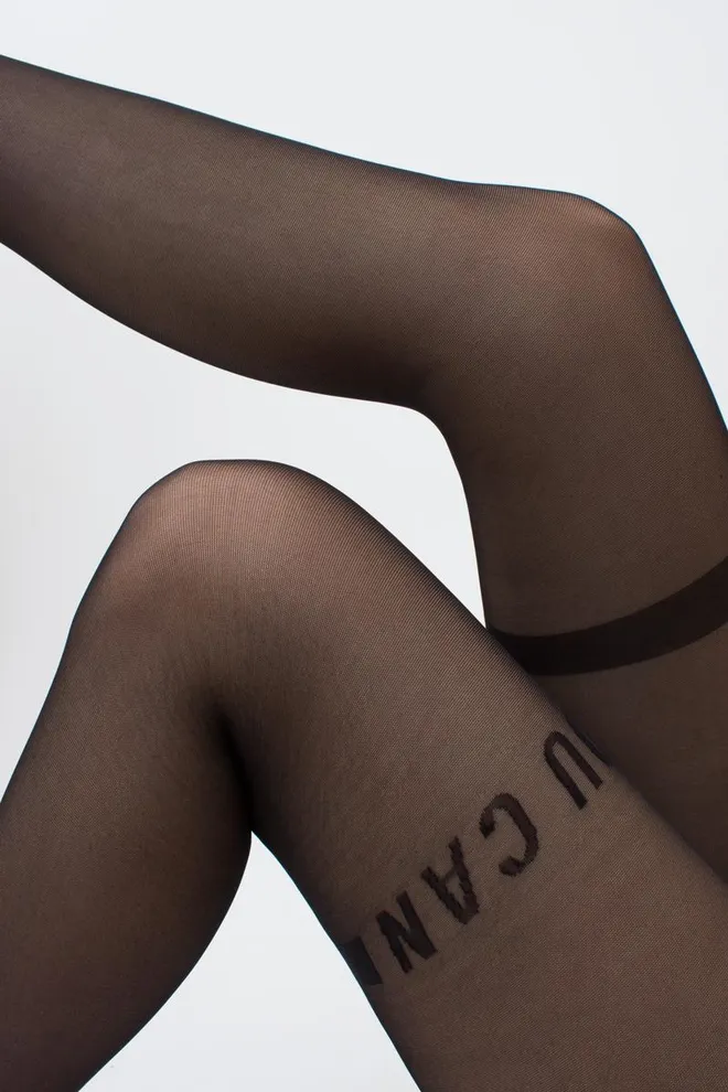 Колготки с надписью Fashionista 40 den model 2 Giulia (nero)