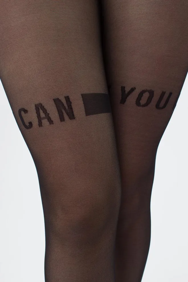 Колготки с надписью Fashionista 40 den model 2 Giulia (nero)