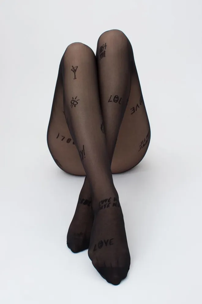 Колготки с принтом Fashionista 40 den model 7 Giulia (nero)