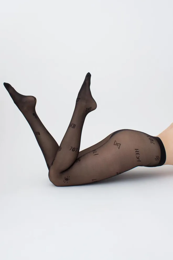 Колготки с принтом Fashionista 40 den model 7 Giulia (nero)