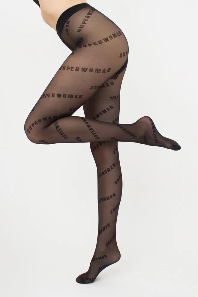 Колготки с надписью Fashionista 40 den model 8 Giulia (nero)