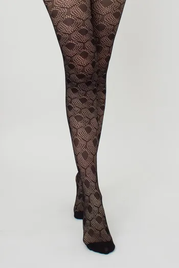 Колготки в сетку с рисунком Fashion net 40 den model 1 Giulia (nero), черный