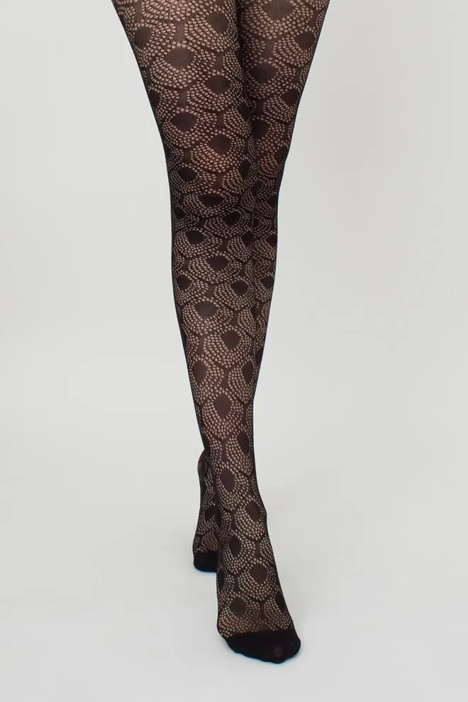 Колготки в сетку с рисунком Fashion net 40 den model 1 Giulia (nero), черный