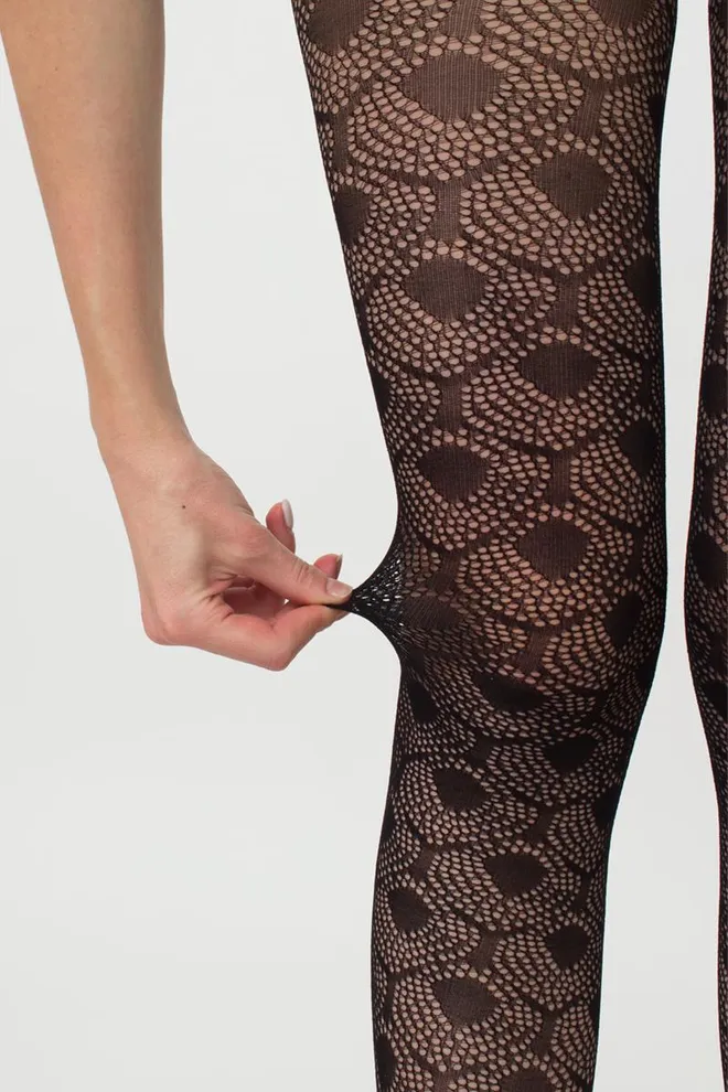 Колготки в сетку с рисунком Fashion net 40 den model 1 Giulia (nero), черный