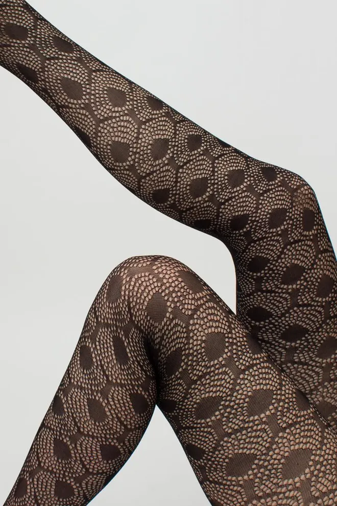 Колготки в сетку с рисунком Fashion net 40 den model 1 Giulia (nero), черный