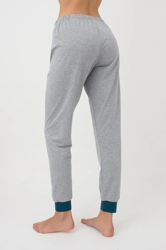 Пижама женская со штанами и рисунком Favorite Time 5316/010 Giulia (light grey melange)