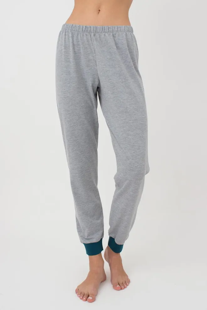 Пижама женская со штанами и рисунком Favorite Time 5316/010 Giulia (light grey melange)