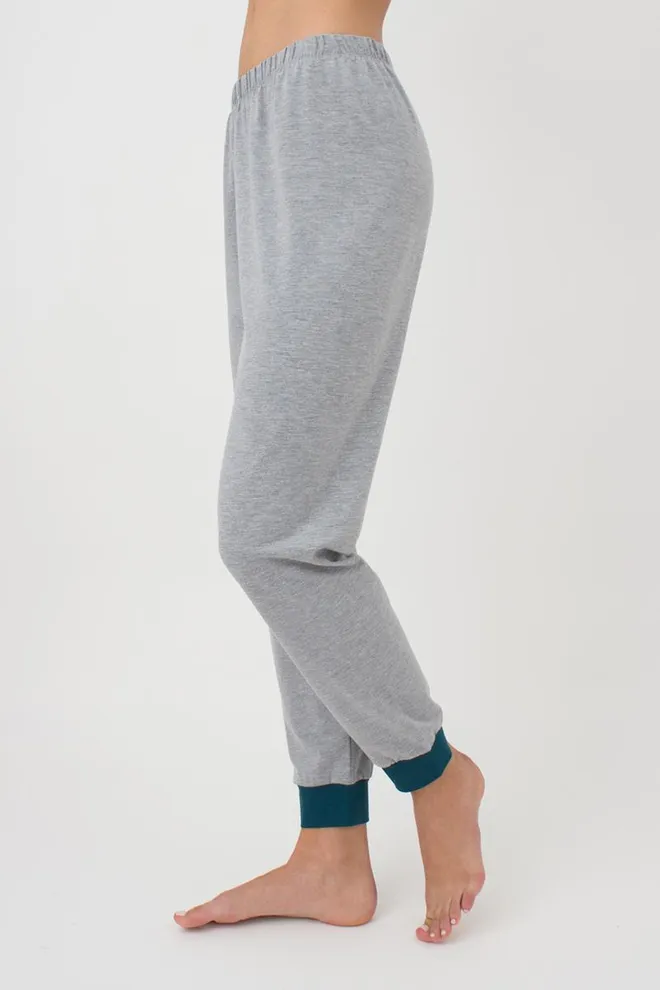 Пижама женская со штанами и рисунком Favorite Time 5316/010 Giulia (light grey melange)