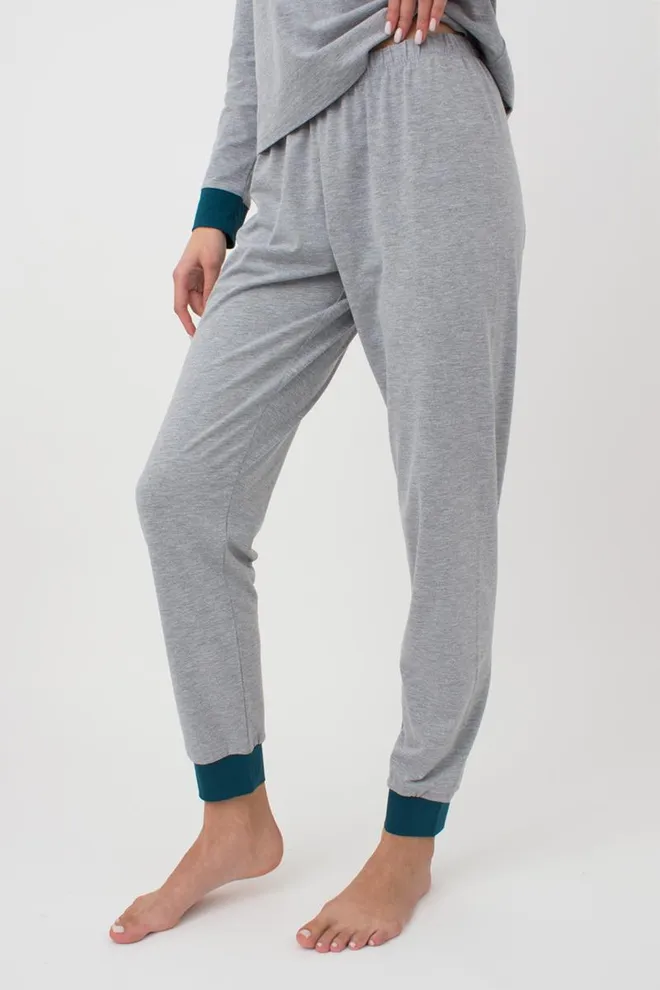 Пижама женская со штанами и рисунком Favorite Time 5316/010 Giulia (light grey melange)