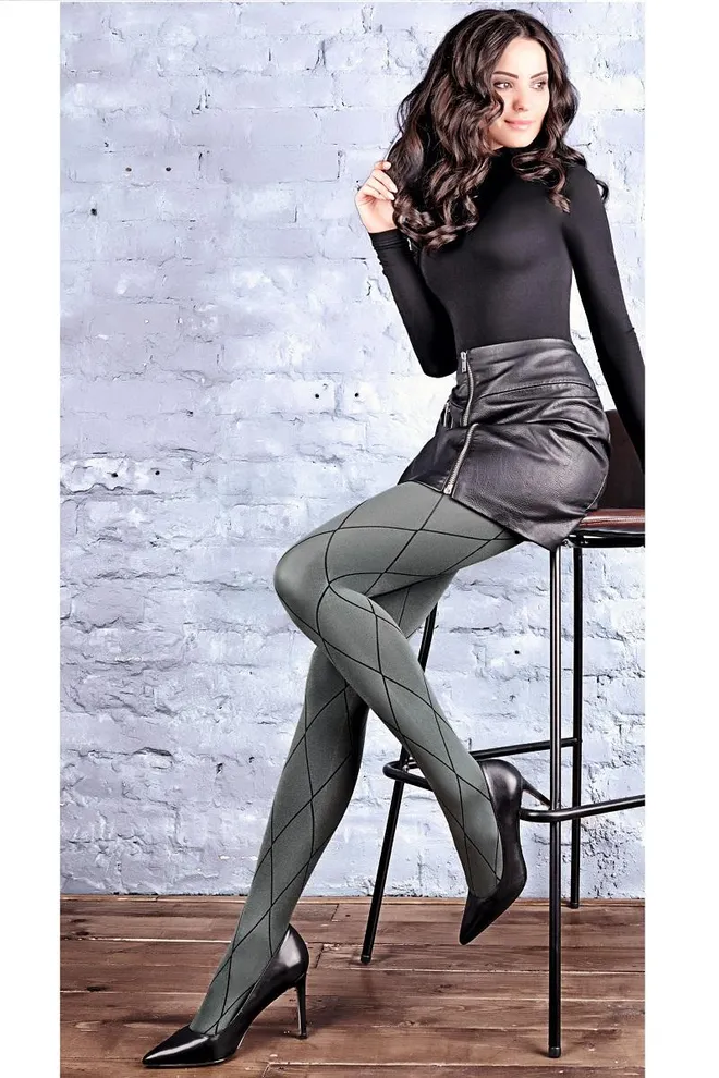 FIESTA 100 model 4 Фантазийные колготки ТМ GIULIA  (aurora red), красный