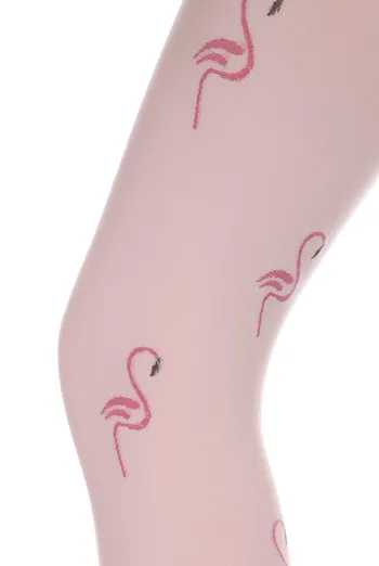Детские колготки с фламинго Fiona 80 model 1 Giulia (bianco) Детские колготки с фламинго Fiona 80 model 1 Giulia (bianco)