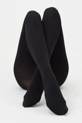 Колготки теплые с геометрическим рисунком Fissure 100 model 1 Giulia (nero)