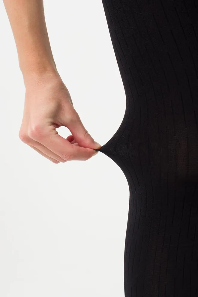 Колготки теплые с геометрическим рисунком Fissure 100 model 1 Giulia (nero)