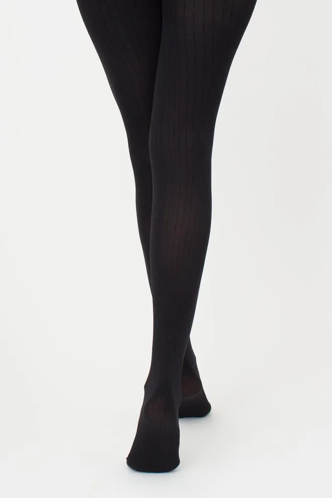 Колготки теплые с геометрическим рисунком Fissure 100 model 1 Giulia (nero)